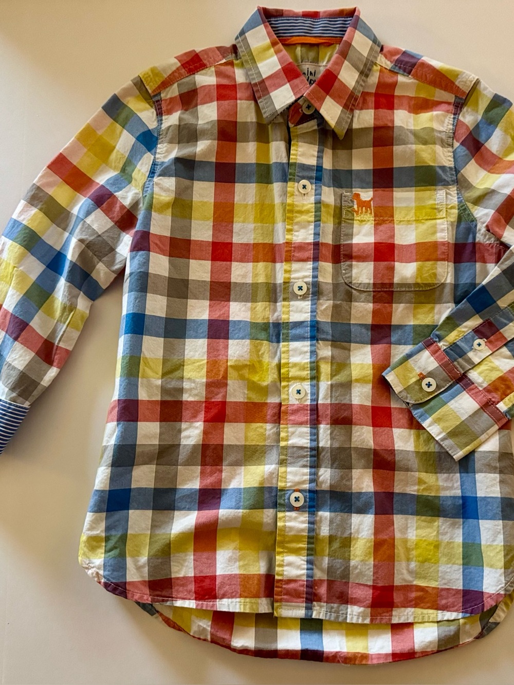 Boys BODEN 5/6 button down long sleeve.